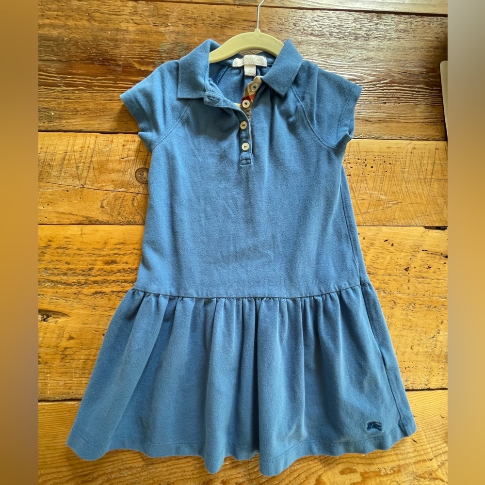 Burberry Blue Pleated Polo Sundress
